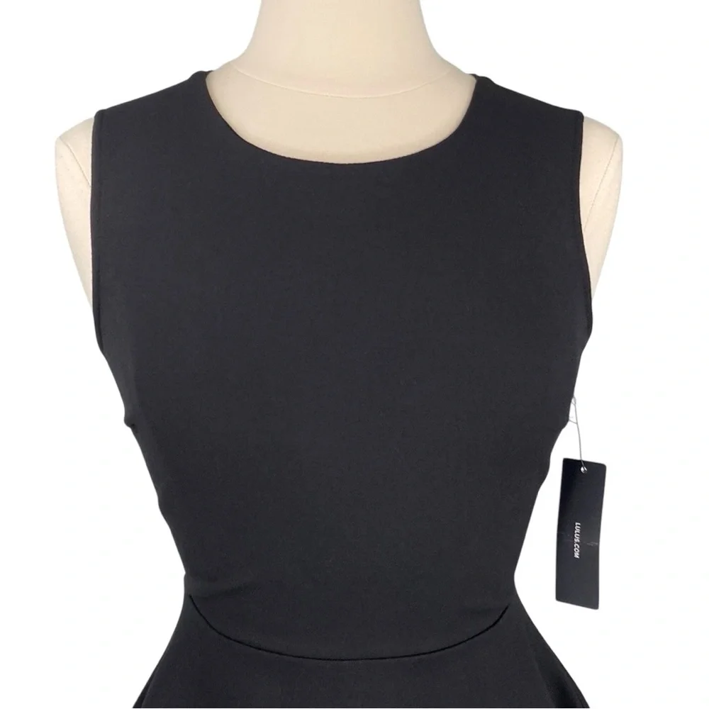 Lulus Need You Close Black Open Back Lace Detail Fit and Flare Mini Party Dress - Picture 2 of 16